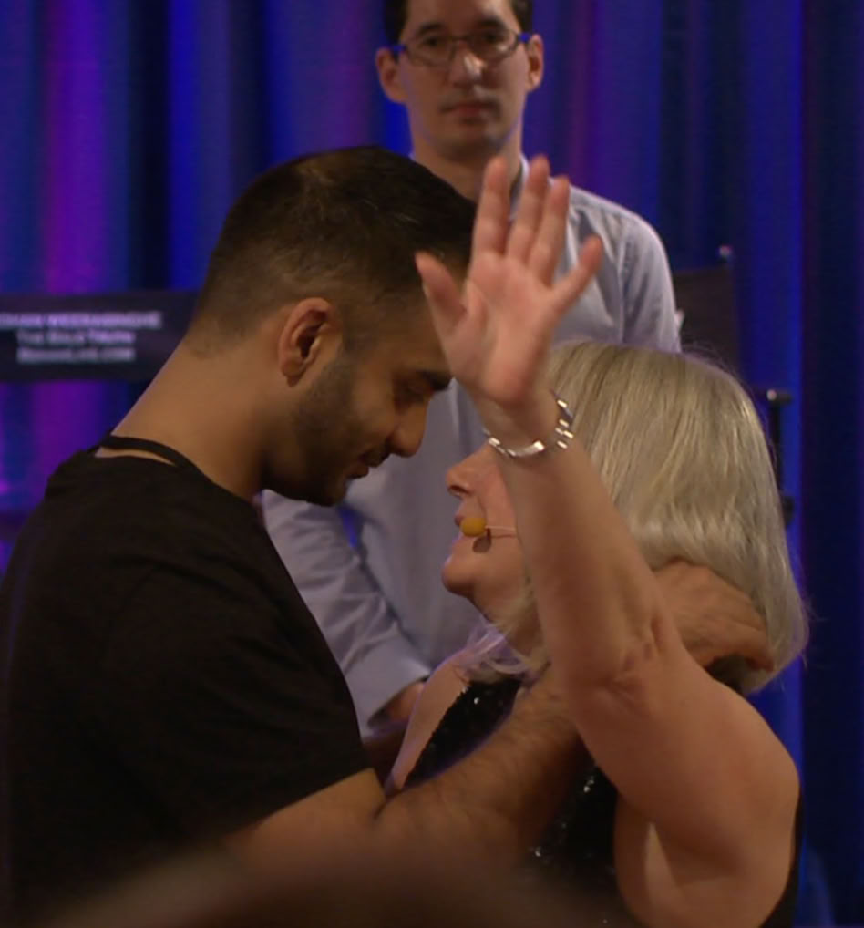 Susie working with Men at a Seminar with the late Dr Rohan Weersinge